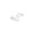 Touch925 harmony two stone silver ring with triangular cz accents in 925 purity for women