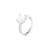 Touch925 radiant trio silver ring with cz stones in 925 purity for women