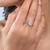 Touch925 radiant trio silver ring with cz stones in 925 purity for women