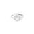 Touch925 hexa stone silver ring with cz halo in 925 purity for women