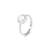 Touch925 hexa stone silver ring with cz halo in 925 purity for women