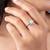 Touch925 hexa stone silver ring with cz halo in 925 purity for women