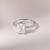 Touch925 rectangular stone silver ring with cz accents in 925 purity for women