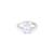Touch925 rectangular stone silver ring with cz accents in 925 purity for women