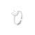 Touch925 rectangular stone silver ring with cz accents in 925 purity for women