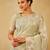 Olive green embroidered saree