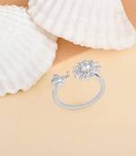 Touch925 bloom & bee silver ring in 925 purity for women