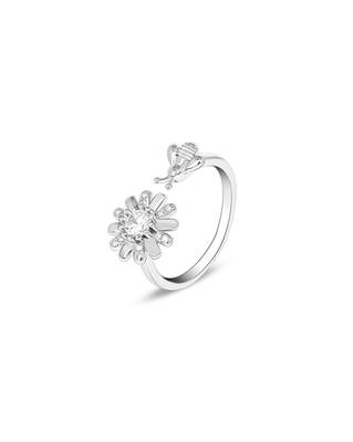 Touch925 bloom & bee silver ring in 925 purity for women 4
