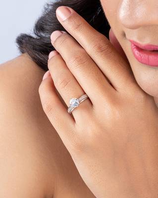 Touch925 silver spark stone ring with solitaire cz in 925 purity for women 4