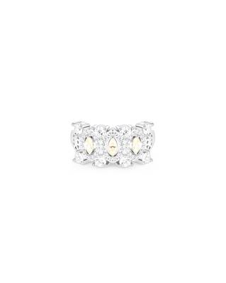 Touch925 regal yellow stone silver ring with cz accents in 925 purity for women 1