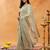 Melange Grey embroidered georgette saree