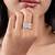 Touch925 regal yellow stone silver ring with cz accents in 925 purity for women
