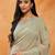 Melange Grey embroidered georgette saree