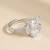 Touch925 majestic trio silver ring with cz stones in 925 purity for women