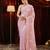 Lavender embroidered georgette saree