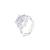 Touch925 majestic trio silver ring with cz stones in 925 purity for women