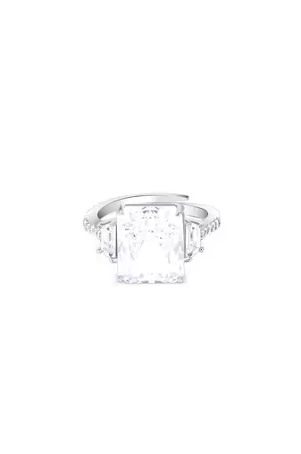 Touch925 majestic trio silver ring with cz stones in 925 purity for women