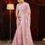 Lavender embroidered georgette saree