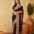 Magenta embroidered saree