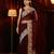 Purple embroidered saree