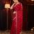 Red sequin embellished  saree