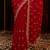 Red sequin embellished  saree