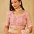 Pink chiffon floral embroidered saree