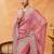 Pink embroidered chiffon saree