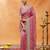 Pink embroidered chiffon saree