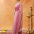 Pink embroidered chiffon saree