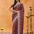 Burgundy embroidered chiffon saree