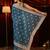 Turquoise blue embroidered chiffon saree