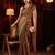 Gold embroidered art silk saree