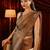 Gold embroidered art silk saree