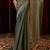 Grey beads and stones embellished saree