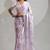 lavender foil printed two tone silk blend embroidered saree