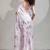 lavender foil printed two tone silk blend embroidered saree