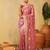Lavender embroidered chiffon saree