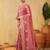 Lavender embroidered chiffon saree
