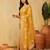 Mustard embroidered chiffon saree
