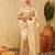 Cream woven zari banarasi saree