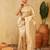 Cream woven zari banarasi saree