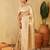 Cream woven zari banarasi saree