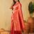 Red women's woven zari art silk designer banarasi saree