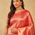 Red women's woven zari art silk designer banarasi saree