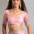 pink foil printed two tone silk blend embroidered saree