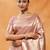 Pink woven womens zari art silk banarasi saree