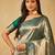 Bottle green woven zari banarasi saree