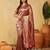 Wine woven zari banarasi saree with unstitched blouse piece