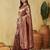 Wine woven zari banarasi saree with unstitched blouse piece